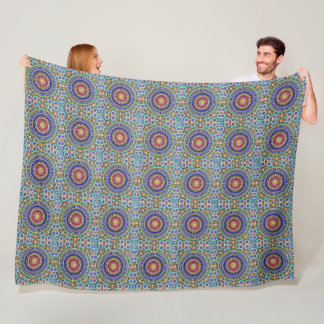 Cultural Delight: Moroccan Mosaic  Fleece Blanket