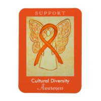 Cultural Diversity Awareness Ribbon Angel Magnet