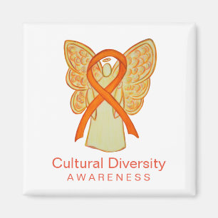 Cultural Diversity Awareness Ribbon Angel Magnets