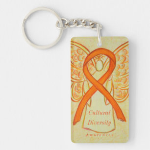 Cultural Diversity Awareness Ribbon Keychain