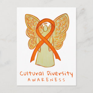 Cultural Diversity Orange Awareness Art Postcard