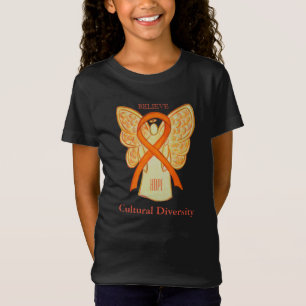 Cultural Diversity Orange Awareness Ribbon Shirt