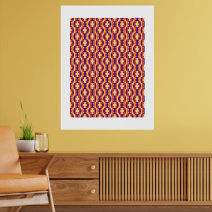 Cultural Fusion Geometric Seamless Poster