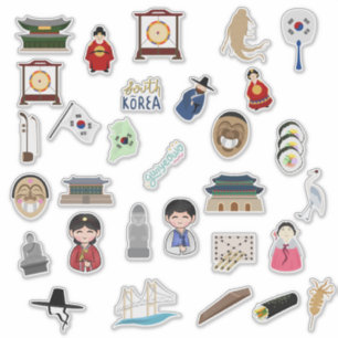 Cultural Treasures of Korea Stickers Sheet