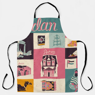 Culture and national colour of Jordan. Collection Apron