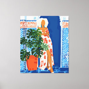 Culture, Colourful Bold Eclectic Modern Bohemian Canvas Print