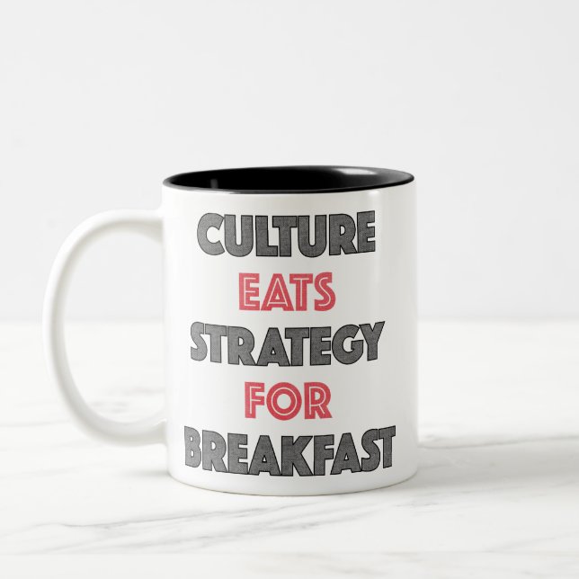 Culture Eats Strategy For Breakfast Mug (Left)