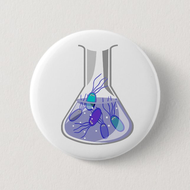 Culture Flask 6 Cm Round Badge (Front)