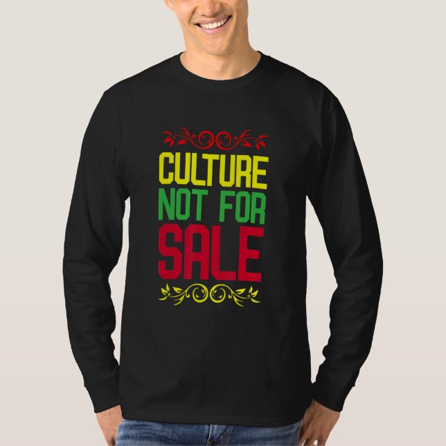 Culture not for Sale Proud Black American Black Hi T-Shirt (Front)