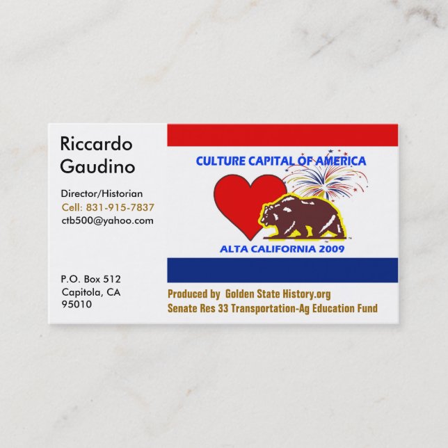 CultureCapital-Print, Riccardo Gau... - Customised Business Card (Front)