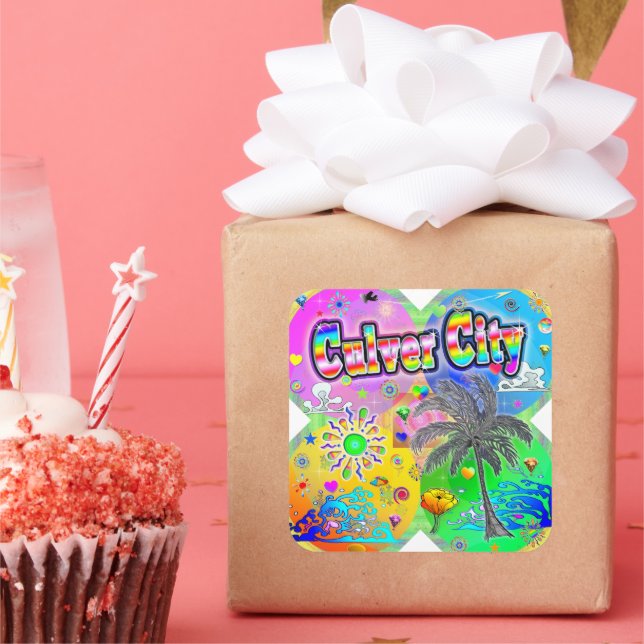 Culver City Quadro Seasons Sticker (Party)