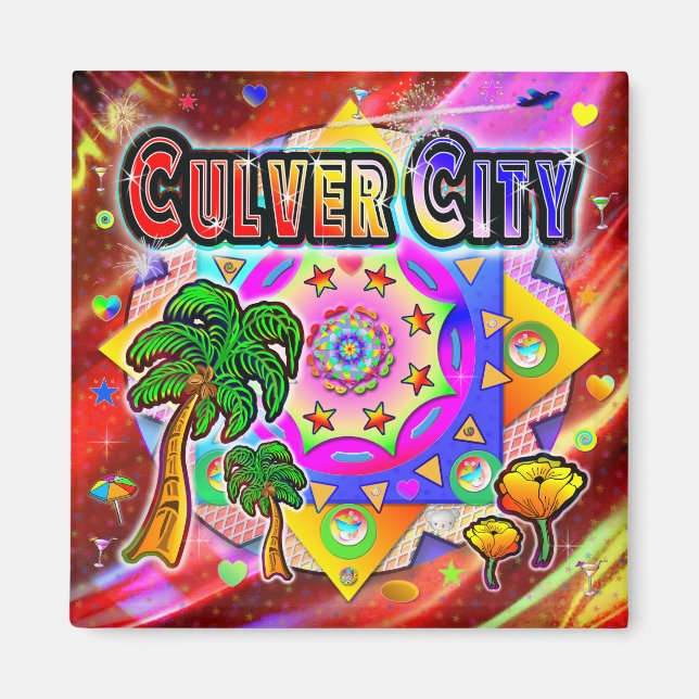 Culver City Tropical Friends Magnet (Front)