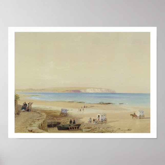 Culver Cliff, Isle of Wight (w/c, pen & ink, bodyc Poster (Front)