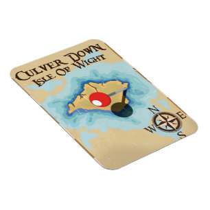 Culver Down Isle of wight England travel poster Magnet