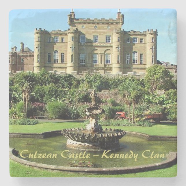 Culzean Castle – Kennedy Clan Stone Coaster (Front)