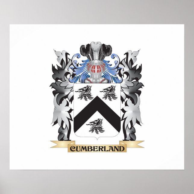 Cumberland Coat of Arms - Family Crest Poster (Front)