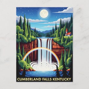 Cumberland Falls Kentucky Night Postcard