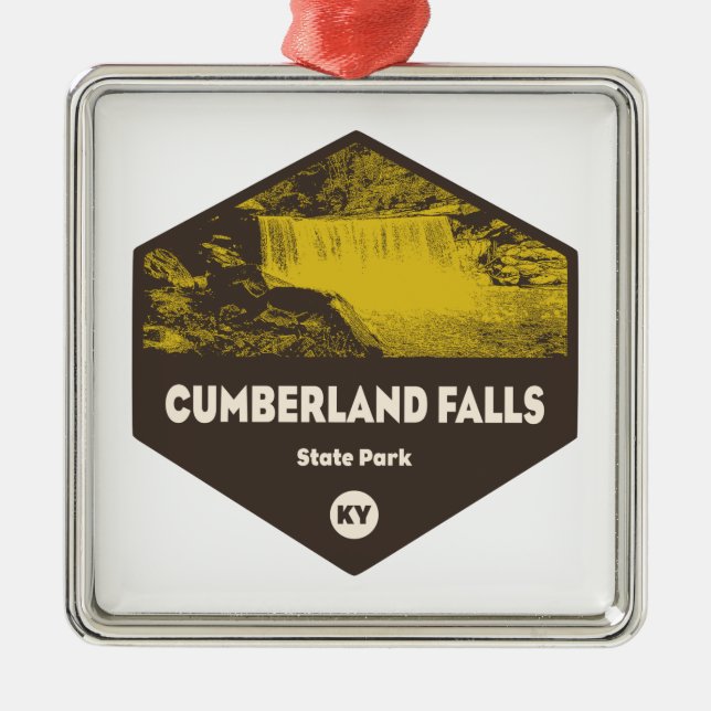 Cumberland Falls State Park Kentucky Metal Tree Decoration (Front)