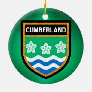 Cumberland Flag Ceramic Tree Decoration