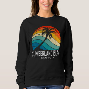 Cumberland Island Georgia Tropical Beach Palm Tree Sweatshirt