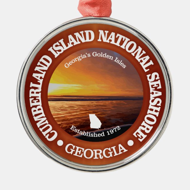 Cumberland Island National Seashore Metal Tree Decoration (Front)