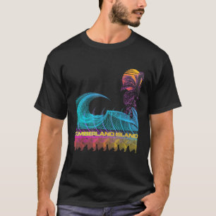 Cumberland Island Retro 80s Style Vintage Vaporwa T-Shirt