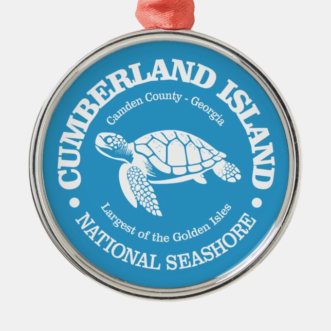 Cumberland Island (sea turtle) Metal Tree Decoration (Front)