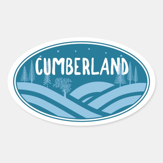 Cumberland Maryland Outdoors Oval Sticker (Front)