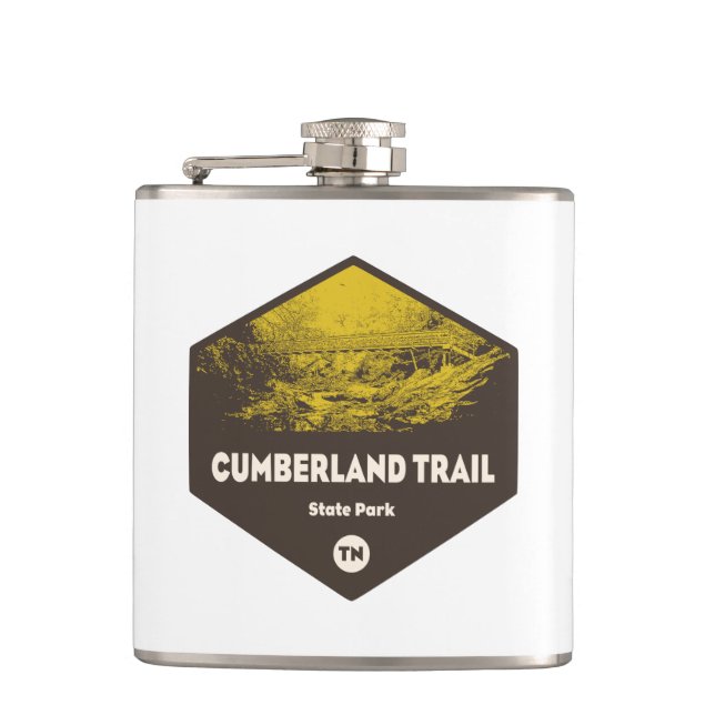 Cumberland Trail State Park Tennessee Hip Flask (Front)