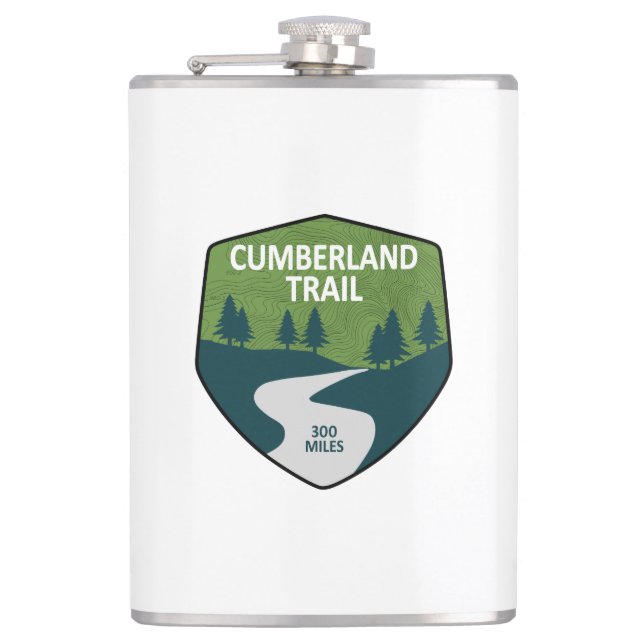 Cumberland Trail Tennessee Hip Flask (Front)