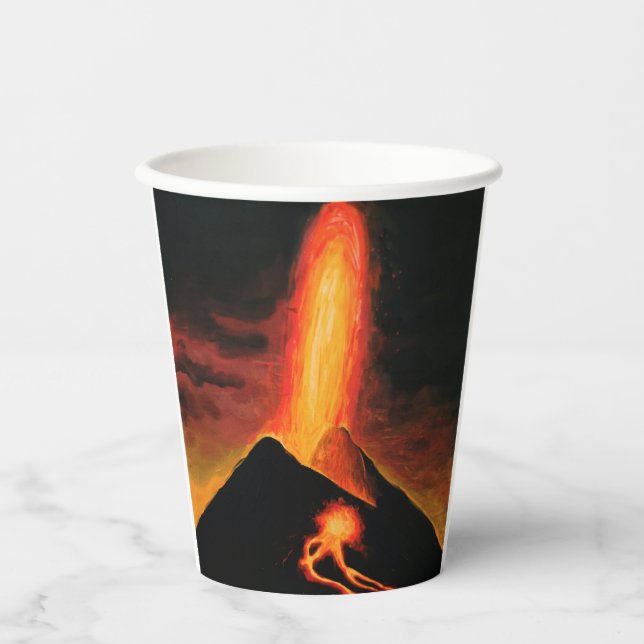 Cumbre Vieja volcano   Paper Cups (Front)