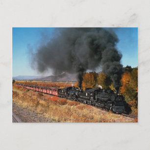 Cumbres and Toltec Railroad, No. 487 and No. 484, Postcard
