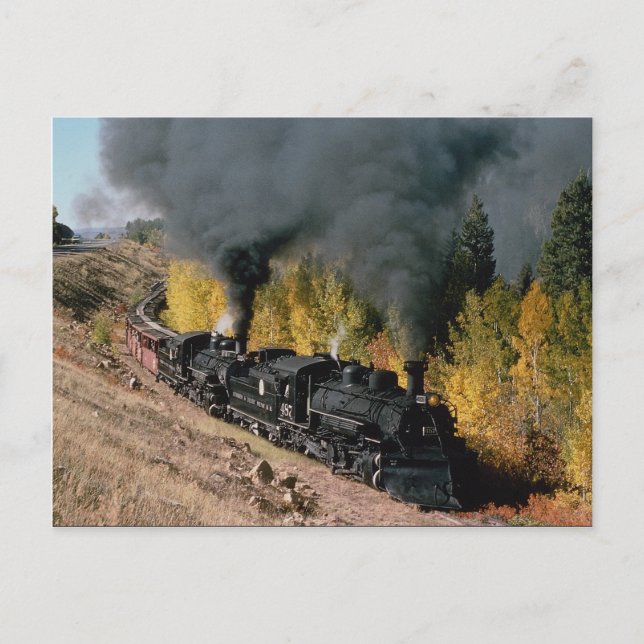 Cumbres and Toltec Railroad, No. 487 and No. 484m, Postcard (Front)