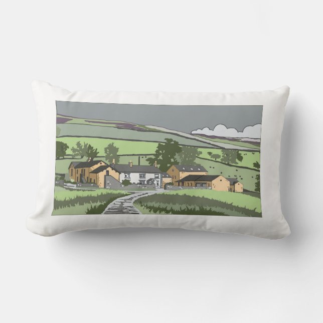 Cumbrian Farmhouse Lumbar Cushion (Front)