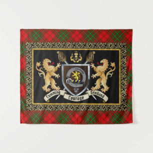 Cumming Clan Badge & Motto w/Lions Tapestry