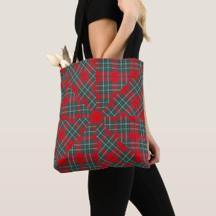 CUMMING CLAN MODERN TARTAN TOTE BAG