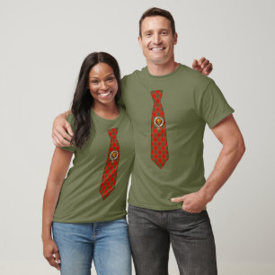 Cumming Scottish Clan Badge & Tartan Necktie  T-Shirt