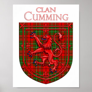 Cumming Tartan Scottish Plaid Lion Rampant Poster