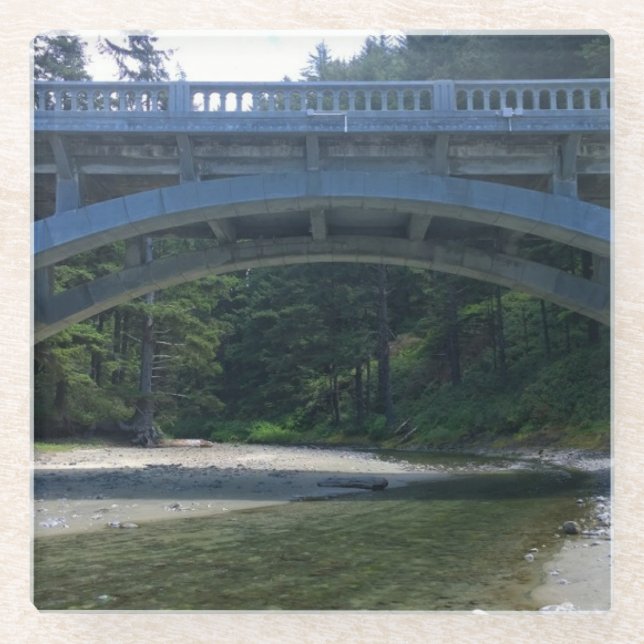 Cummins Creek at Neptune State Park, OR Glass Coaster (Front)