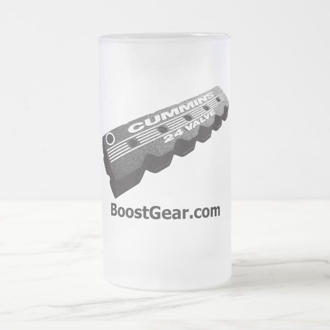 Cummins Turbo Diesel Beer Glass Frosted Glass Beer Mug (Center)