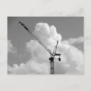 Cumulonimbus Crane - Black and White Postcard
