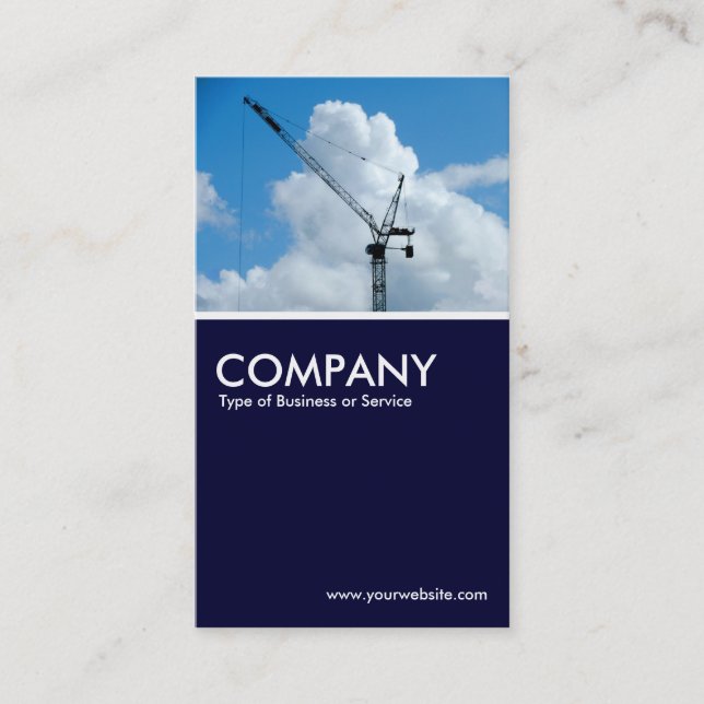 Cumulonimbus Crane - Dark Navy Business Card (Front)