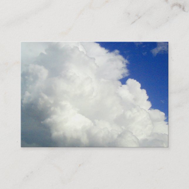 Cumulous Clouds, Mini Photo Business Card (Front)