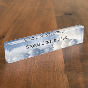 Cumulus Cloud Group Custom Text Nameplate