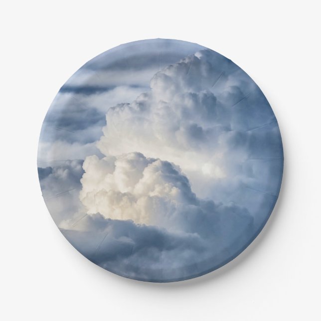 Cumulus Cloud Group Paper Plate (Front)