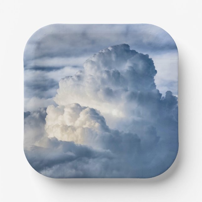 Cumulus Cloud Group Paper Plate (Front)