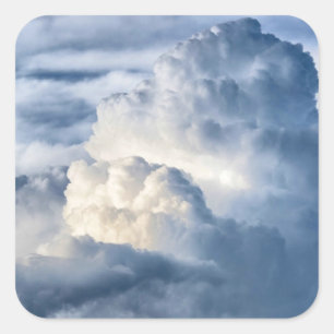 Cumulus Cloud Group Square Sticker