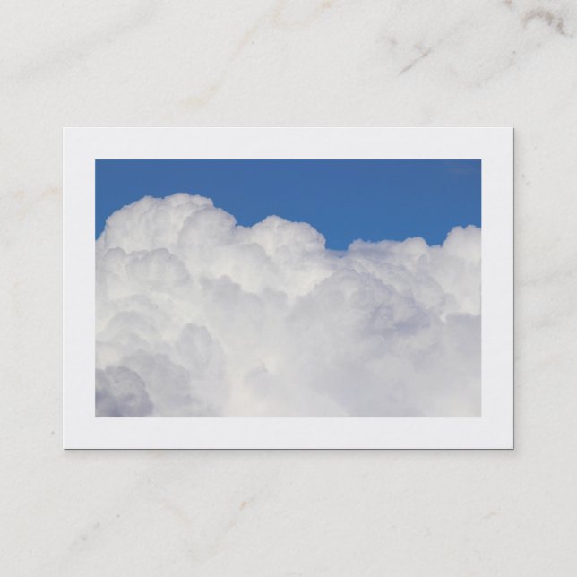 Cumulus Clouds (Bordered) Business Card (Front)