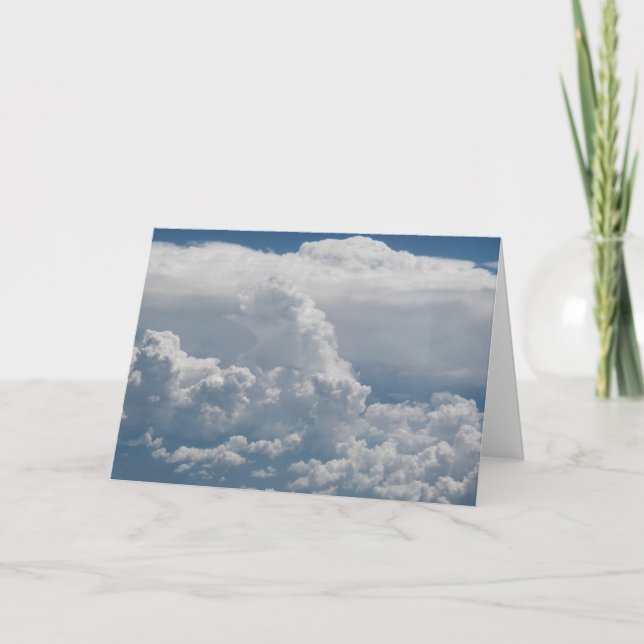 Cumulus clouds view from heaven card (Front)