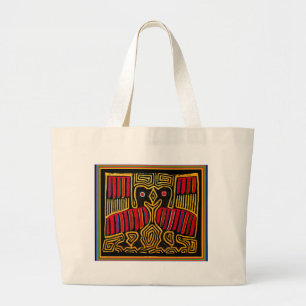 Cuna Indian Mola Duck Design Large Tote Bag